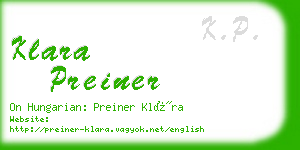 klara preiner business card